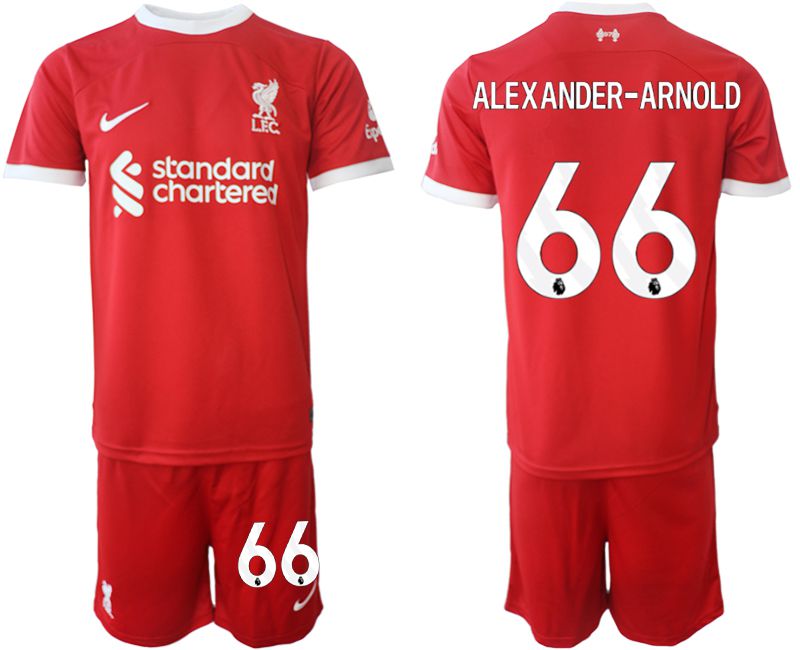 Men 2023-2024 Club Liverpool home red #66 Soccer Jersey->liverpool jersey->Soccer Club Jersey